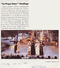 "La Negra Ester" Santiago  [artículo].