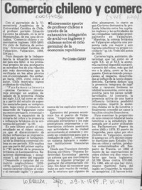 Comercio chileno y comerciantes ingleses, 1820-1880  [artículo] Cristián Garay.