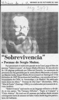 "Sobrevivencia"  [artículo].