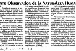 Cela, irreverente observador de la naturaleza humana  [artículo].