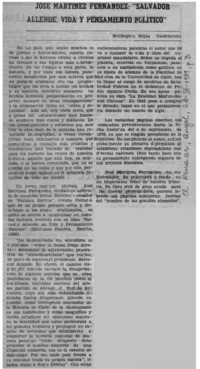 "Salvador Allende, vida y pensamiento político"  [artículo] Wellington Rojas.