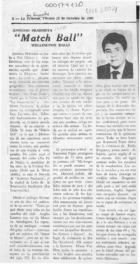 "Match Ball"  [artículo] Wellington Rojas.