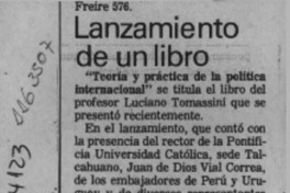 Lanzamiento de un libro  [artículo].