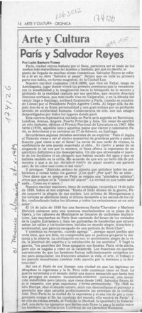 París y Salvador Reyes  [artículo] León Santoro Funes.