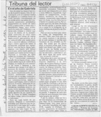 En el año de Gabriela  [artículo] Carlos Alberto Trujillo.