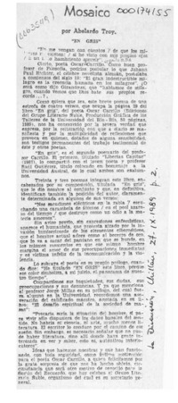 Mosaico  [artículo] Abelardo Troy.