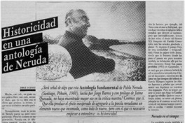 Historicidad en una antología de Pablo Neruda