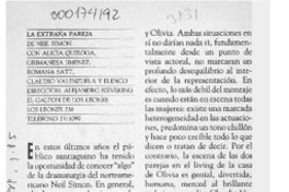 La extraña pareja  [artículo] E. G.