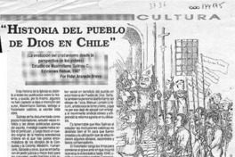 "Historia del pueblo de Dios en Chile"  [artículo] Fidel Araneda Bravo.