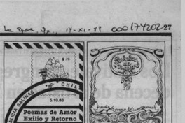 Se presenta "Poemas de amor, exilio y retorno"  [artículo].