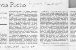 Más bravas poetas  [artículo] Ignacio Valente.