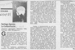 Santiago agoniza, la contaminación  [artículo] María Ester Roblero.