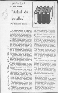 "Arbol de batallas"  [artículo] Armando Guerra.