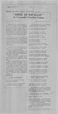 "Arbol de batallas" de Fernando González Urízar