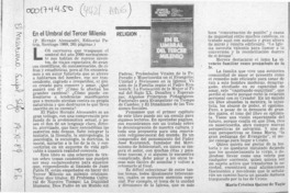 En el umbral del Tercer Milenio  [artículo] María Cristina Quiroz de Tagle.