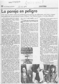 La pareja en peligro  [artículo] Samuel Valenzuela Y.