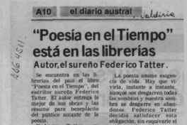 "Poesía en el tiempo" está en librerías  [artículo].