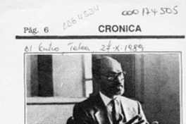 Destacado dramaturgo eligió Talca para escribir sus obras  [artículo].