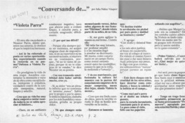 "Conversando de -- "  [artículo] Julia Núñez Vásquez.