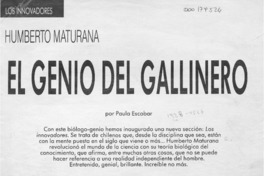 El genio del gallinero  [artículo] Paula Escobar.