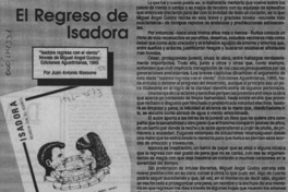 El regreso de Isadora  [artículo] Juan Antonio Massone.