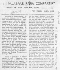 "Palabras para compartir"  [artículo] Miguel Angel Díaz.
