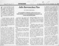 Julio Barrenechea Pino  [artículo] Gil Sinay Sestopal.