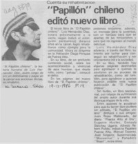 "Papillón" chileno editó nuevo libro