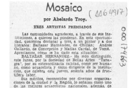 Mosaico  [artículo] Abelardo Troy.