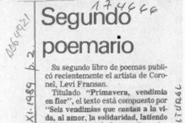 Segundo poemario  [artículo].