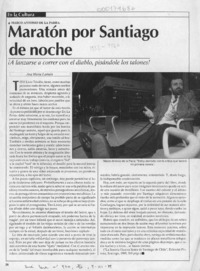 Maratón por Santiago de noche  [artículo] Ana María Larraín.