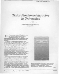 Textos fundamentales sobre la Universidad  [artículo] E. B. G.