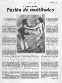 Pasión de multitudes  [artículo] Rodrigo Pinto.