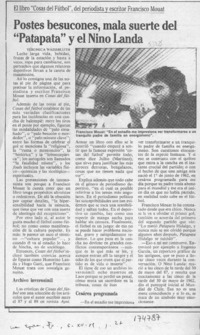 Postes besucones, mala suerte del "Patapata" y el Nino Landa  [artículo] Verónica Waissbluth.