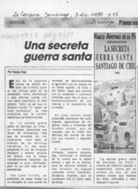 Una secreta guerra santa  [artículo] Nadya Rojo.
