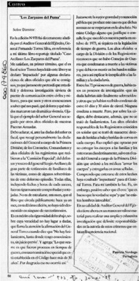 "Los Zarpazos del Puma"  [artículo] Patricia Verdugo.