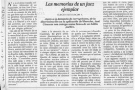 Las memorias de un juez ejemplar  [artículo] Sergio Teitelboim V.
