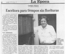 Escritora para tiempos sin florituras  [artículo] Verónica Waissbluth.