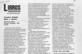 Camisa limpia, libre y fuerte  [artículo] Marcelo Maturana.