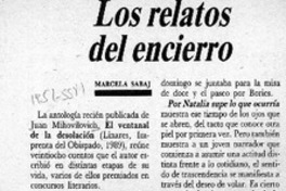 Los relatos del encierro  [artículo] Marcela Sabaj.