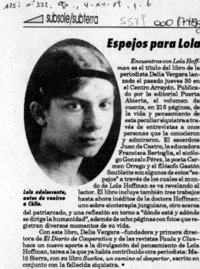 Espejos para Lola  [artículo].