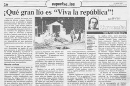 Qué gran lío es "Viva la república"!  [artículo] Italo Passalacqua C.
