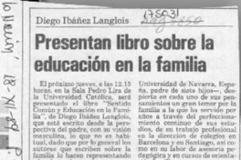 Presentan libro sobre la educación en la familia  [artículo].