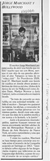 Jorge Marchant y Hollywood