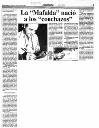 La "Mafalda" nació a los "conchazos"  [artículo] Marco Antonio Moreno.