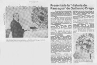 Presentada la "Historia de Rancagua" de Guillermo Drago  [artículo].