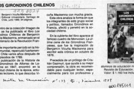 Los Girondinos chilenos  [artículo].