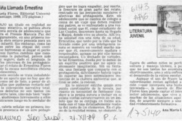 Una niña llamada Ernestina  [artículo] Ana María Larraín.