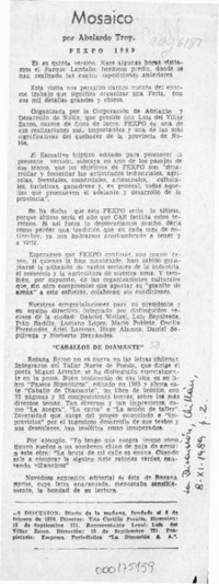 Mosaico  [artículo] Abelardo Troy.