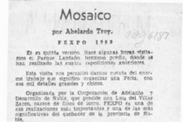 Mosaico  [artículo] Abelardo Troy.